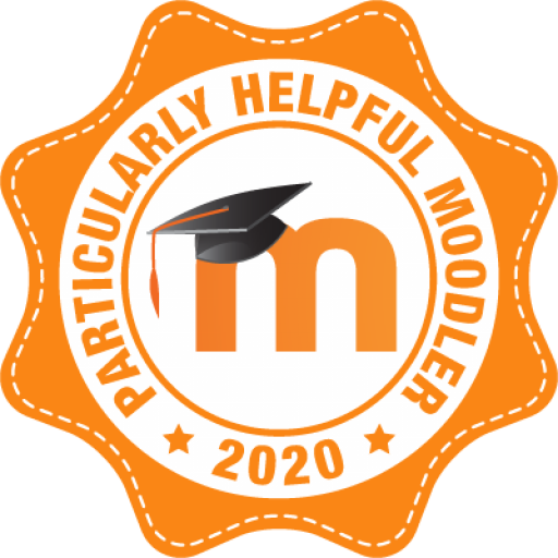 Badge: Particularly helpful Moodler 2020