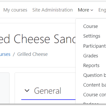A “More” Menus for Moodle LMS Classic Themes