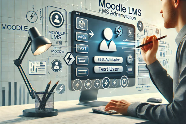 Moodle LMS Testing Logging In and Out of Log In As